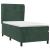 Pat box spring cu saltea, verde închis, 100x200 cm, catifea GartenMobel Dekor