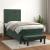 Pat box spring cu saltea, verde închis, 100x200 cm, catifea GartenMobel Dekor