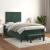 Pat box spring cu saltea, verde închis, 120x200 cm, catifea GartenMobel Dekor
