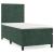 Pat box spring cu saltea, verde închis, 100x200 cm, catifea GartenMobel Dekor