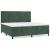 Pat box spring cu saltea, verde închis, 200x200 cm, catifea GartenMobel Dekor