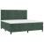 Pat box spring cu saltea, verde închis, 200x200 cm, catifea GartenMobel Dekor
