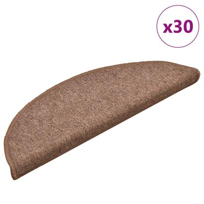 Covorașe scară 30 buc maro 56x17x3 cm GartenMobel Dekor