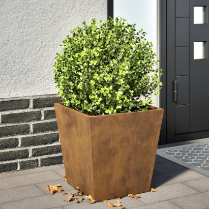 Jardinier de grădină 40x40x40 cm Oțel pentru intemperii GartenMobel Dekor