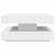Masuta de Cafea Rotativa 360 Grade pentru Living cu Raft Depozitare, PAL Alb, 70x70x35 cm