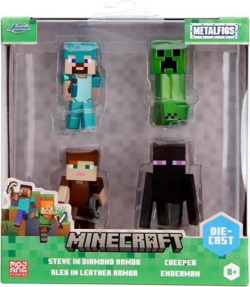 JADA MINECRAFT SET 4 FIGURINE METALICE 6.5CM SuperHeroes ToysZone