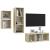 Set de dulapuri TV, 3 piese, stejar Sonoma, lemn prelucrat GartenMobel Dekor