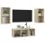 Set de dulapuri TV, 3 piese, stejar Sonoma, lemn prelucrat GartenMobel Dekor