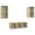 Set de dulapuri TV, 3 piese, stejar Sonoma, lemn prelucrat GartenMobel Dekor
