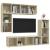 Set dulap TV, 4 piese, stejar sonoma, lemn prelucrat GartenMobel Dekor