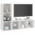 Dulapuri TV, 2 buc., alb, 107x35x37 cm, lemn prelucrat GartenMobel Dekor