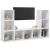 Dulapuri TV, 2 buc., alb, 107x35x37 cm, lemn prelucrat GartenMobel Dekor