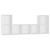 Set de dulapuri TV, 3 piese, alb, lemn prelucrat GartenMobel Dekor