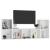 Set de dulapuri TV, 3 piese, alb, lemn prelucrat GartenMobel Dekor