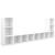 Dulapuri TV, 4 buc., alb, 107x35x37 cm, lemn prelucrat GartenMobel Dekor