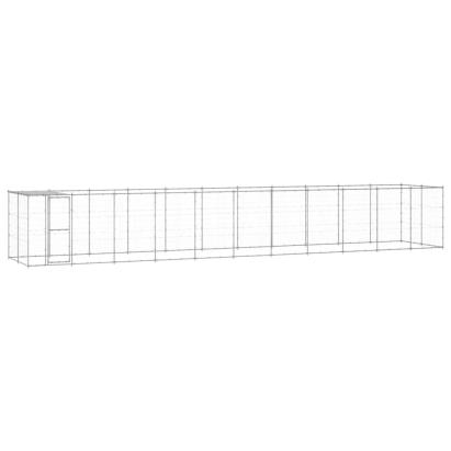 Padoc câini de exterior cu acoperiș, 26,62 m², oțel galvanizat GartenMobel Dekor