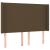 Tăblie de pat cu aripioare maro închis 147x16x118/128 cm textil GartenMobel Dekor