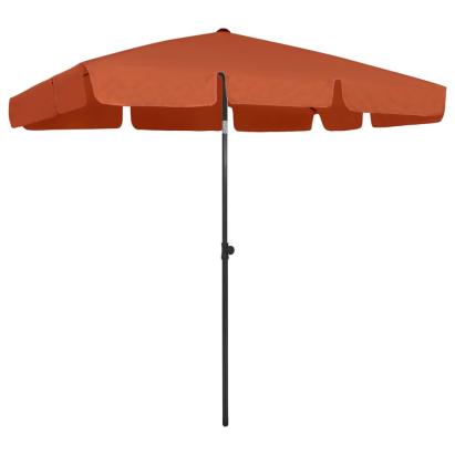 Umbrelă de soare de plajă, cărămiziu, 200x125 cm GartenMobel Dekor