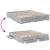 Cadru de pat cu sertare gri beton 200x200 cm lemn prelucrat GartenMobel Dekor