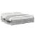 Cadru de pat cu sertare gri beton 200x200 cm lemn prelucrat GartenMobel Dekor