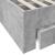 Cadru de pat cu sertare gri beton 200x200 cm lemn prelucrat GartenMobel Dekor