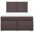 Pat continental cu saltea, maro închis, 140x200 cm, textil GartenMobel Dekor