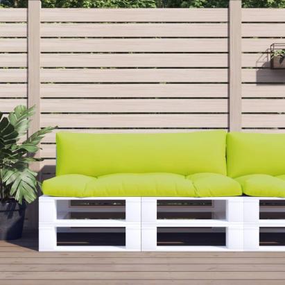 Perne de paleți, 2 buc, verde aprins, material textil GartenMobel Dekor