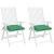Perne de scaun, 2 buc., verde, 40x40x7 cm, textil oxford GartenMobel Dekor