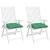 Perne de scaun, 2 buc., verde, 50x50x7 cm, textil oxford GartenMobel Dekor