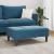 Taburet, albastru, 77x55x31 cm, catifea GartenMobel Dekor