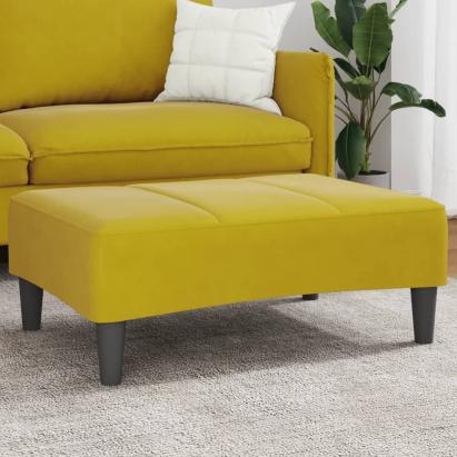 Taburet, galben, 77x55x31 cm, catifea GartenMobel Dekor
