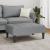 Taburet, gri deschis, 77x55x31 cm, material textil GartenMobel Dekor