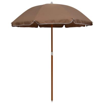 Umbrelă de soare de grădină, stâlp din oțel, taupe, 180 cm GartenMobel Dekor