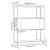 Bibliotecă/Separator cameră, 80x25x101 cm, lemn masiv pin GartenMobel Dekor