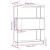 Bibliotecă/Separator cameră, alb, 80x25x101 cm, lemn masiv pin GartenMobel Dekor