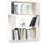 Bibliotecă/Separator cameră, alb, 80x25x101 cm, lemn masiv pin GartenMobel Dekor