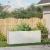 Jardinier alb 200x40x80 cm Oțel laminat la rece GartenMobel Dekor