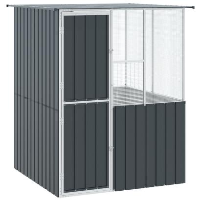Cușcă Anthracite 215x78x200 cm Oțel galvanizat GartenMobel Dekor