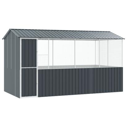 Cușcă pentru păsări  Antracit 215x78x200 cm Oțel galvanizat GartenMobel Dekor