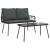 Set de Dining pentru Grădină cu 2 Piese cu Perne Negru Rattan Polietilenă GartenMobel Dekor