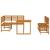Set de dining pentru grădină  4 piese - Lemn de acacia masiv GartenMobel Dekor
