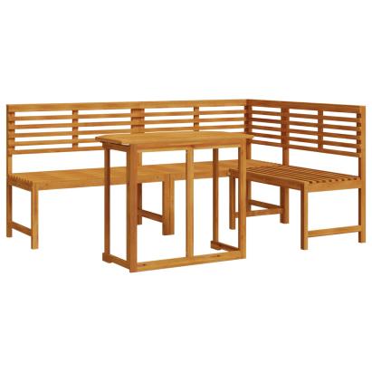 Set Bistro pentru Grădină 3 Piese din Lemn Masiv de Acacia GartenMobel Dekor