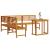 Set de dining pentru grădină din lemn de acacia - 4 piese GartenMobel Dekor