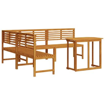 Set de dining pentru grădină din lemn de acacia - 4 piese GartenMobel Dekor