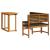 Set de dining pentru grădină , 2 piese, cu perne, din lemn masiv de acacia GartenMobel Dekor