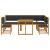 Set de dining pentru grădină  cu 6 piese și perne din lemn masiv de acacia GartenMobel Dekor