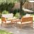 Set canapea de grădină 5 piese cu perne din lemn masiv de acacia GartenMobel Dekor