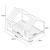 Pat Copii tip Casuta Montessori Semi Deschis cu Protectie Impotriva Caderilor, Dimensiuni 200x120cm, Lemn de Brad, Roz/Alb
