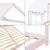 Pat Copii tip Casuta Montessori Semi Deschis cu Protectie Impotriva Caderilor, Dimensiuni 200x120cm, Lemn de Brad, Roz/Alb