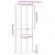 Dulap alb 55x25x189 cm din lemn aglomerat GartenMobel Dekor